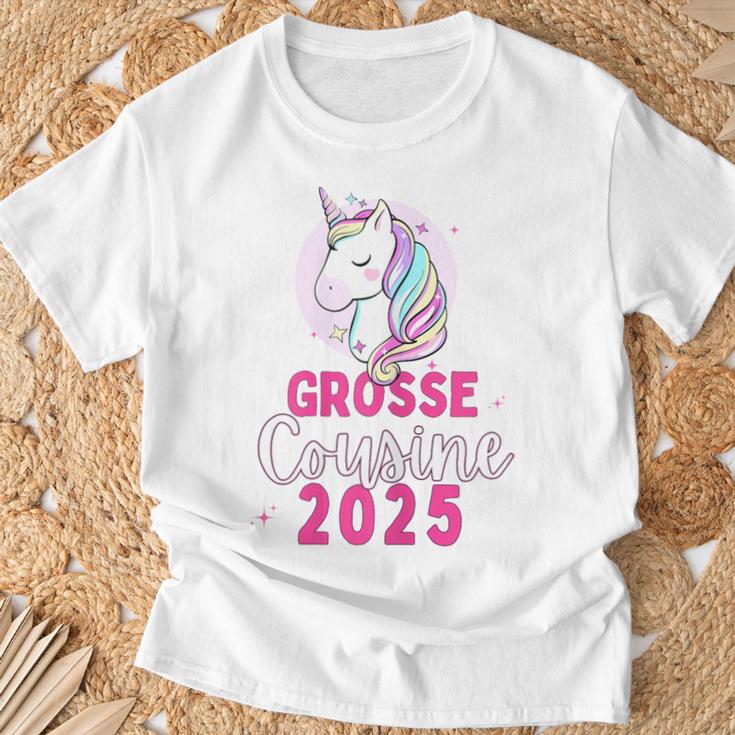 Ich Werde Große Cousin 2025 Unicorn Girls' Cousin Blue T-Shirt Geschenke für alte Männer