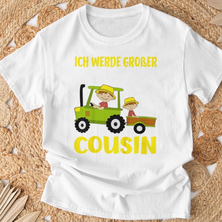 Ich Werde Großer Cousin Bauer Bald Großer Cousin German T-Shirt Geschenke für alte Männer