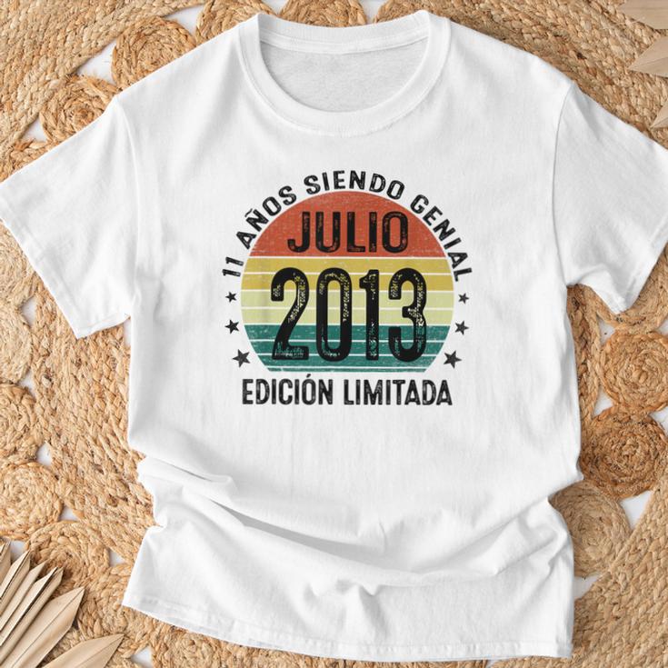 Julio 2013 11 Años Cumpleaños Niño Fabricado En 2013 Camiseta unisex Regalos para ancianos