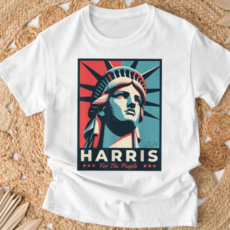 Kamala Harris 2024 Freiheitsstatue Repräsentiert Freiheit 2024 T-Shirt Geschenke für alte Männer