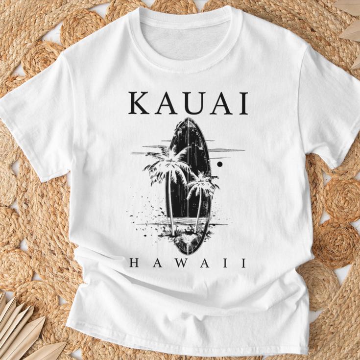 Kauai Hawaii Surfintage Surfer Gray T-Shirt Geschenke für alte Männer