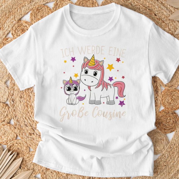 Kinder Ich Werde Große Cousin Unicorn Idea Cousin T-Shirt Geschenke für alte Männer