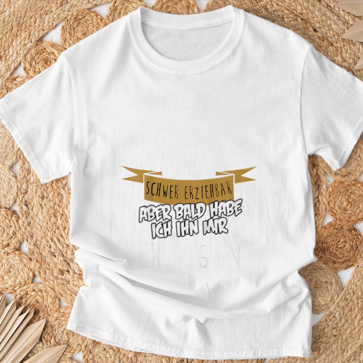 Kinder Meine Opa Ist Chwererziehbar My Grandpa Is He 80 T-Shirt Geschenke für alte Männer