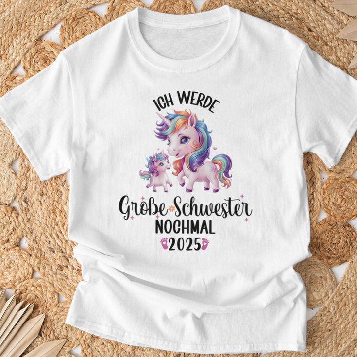 Kinder Wieder Große Schwester 2025 T-Shirt Geschenke für alte Männer