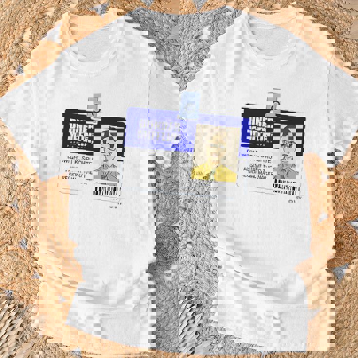La Etiqueta De Nombre De Office Dwight Camiseta unisex Regalos para ancianos