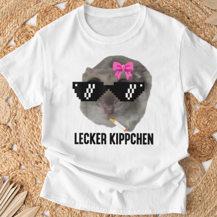 Lecker Kippchen X Sad Hamster Meme Kippe Zigarette Smoking T-Shirt Geschenke für alte Männer