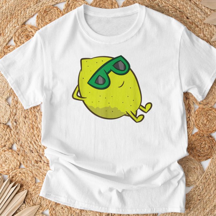 Lemon Summer Fruit Sunglasses On Lemon T-Shirt Geschenke für alte Männer