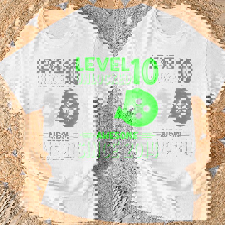 Level 10 Unlocked Compleanno 10 Anni Regalo 10 Anni Maschio Maglia A Manica Maglietta Regalos para ancianos