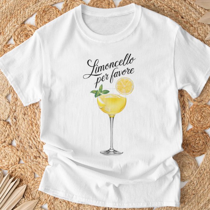 Limoncello Per Favore Italy Italian Lemon Gray T-Shirt Geschenke für alte Männer