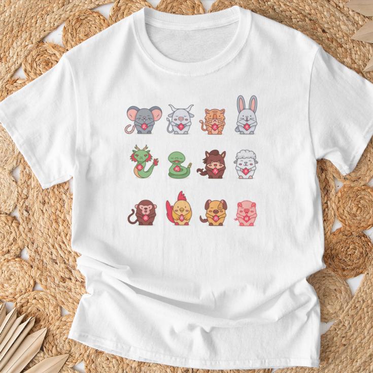 Lindos Signos Del Zodiaco Chino Manga Larga Camiseta unisex Regalos para ancianos