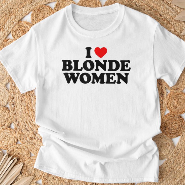 I Love Blonde Women's T-Shirt Geschenke für alte Männer