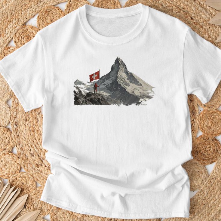 Matterhorn Bekleibung Gray T-Shirt Geschenke für alte Männer