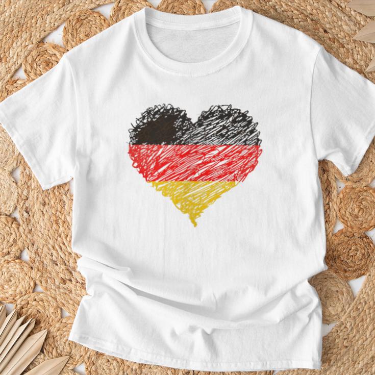 Mein Herz Schlagt Für Deutschland Blue T-Shirt Geschenke für alte Männer