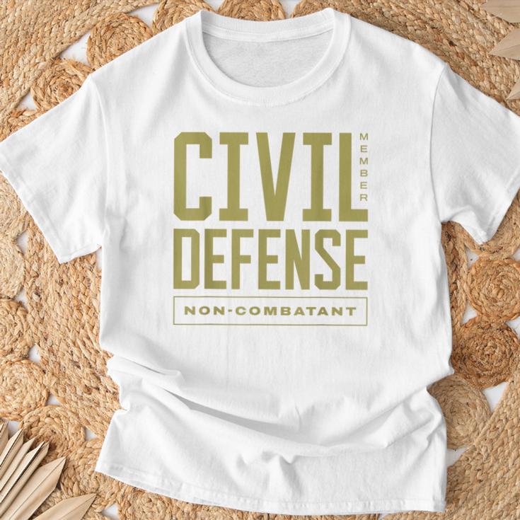 Mitgliedslabel Civil Defense Non Combatant T-Shirt Geschenke für alte Männer