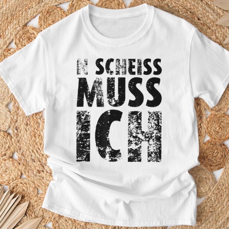 'N Scheiss Muss I'ch T-Shirt Geschenke für alte Männer