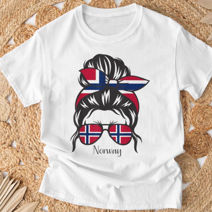 Norwegian Girl Norway Roots Norway Flag T-Shirt Geschenke für alte Männer