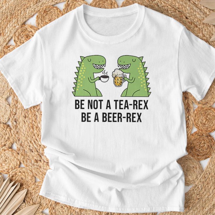 Be Not A Tea-Rex Be A Beer-Rex Beer Dinosaur Beer Rex T-Shirt Geschenke für alte Männer