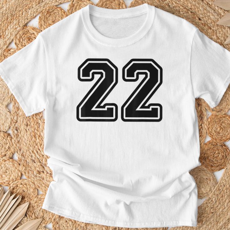 Number 22 Sport Number 22 T-Shirt Geschenke für alte Männer