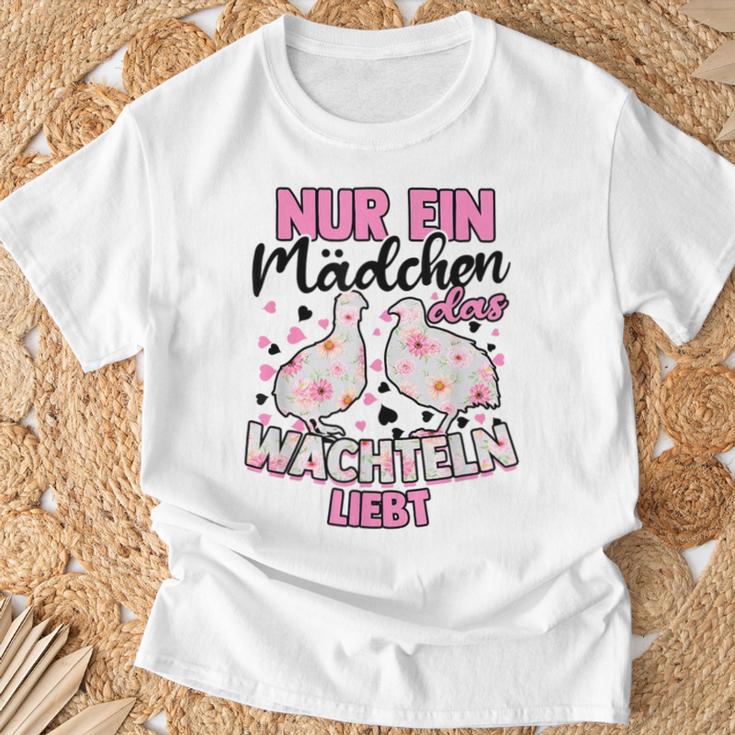 Nur Ein Girlchen Das Quailel Loves Earthquail Children's Quail T-Shirt Geschenke für alte Männer