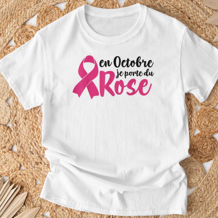T-shirt Rose Avec Colibri, Tournesols Et Ruban Rose - Sensibilisation Cancer Du Sein - Coupe Classique Unisexe