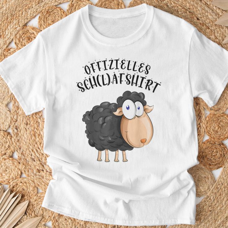 Official Sleep Schaf Pyjama Schlafanzug Nachthemd T-Shirt Geschenke für alte Männer