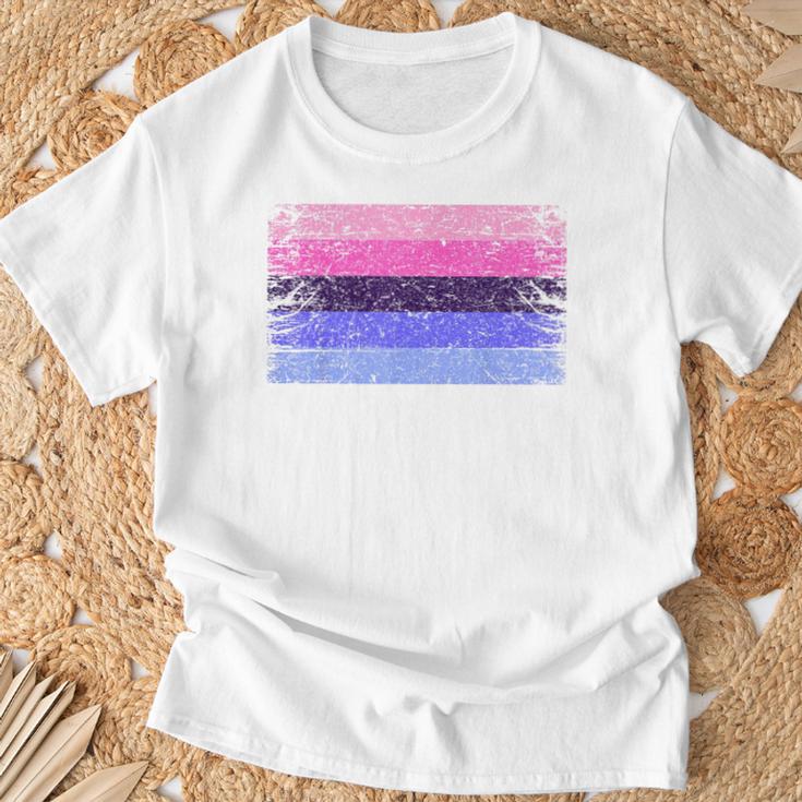 Omnisexual Pride Bi Flag -Intage Lgbtq Omnisexual T-Shirt Geschenke für alte Männer