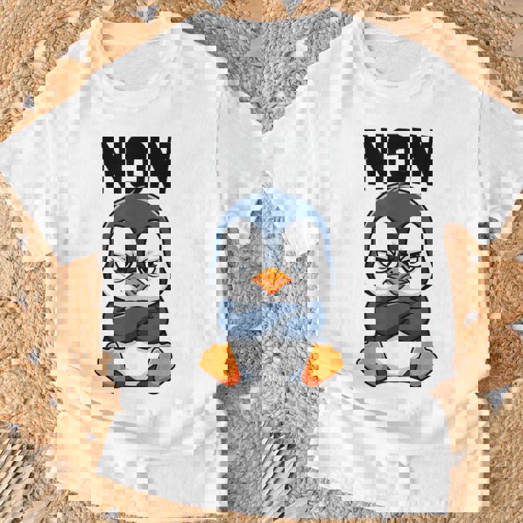 Pingouin Drole Non Humour Paresse Sommeil Flemme T-Shirt Cadeaux pour les vieillards