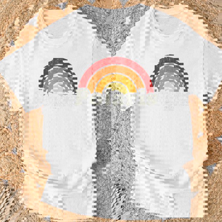 Polaris Montana Mtintage 70S Diseño Retro Arco Iris Camiseta unisex Regalos para ancianos