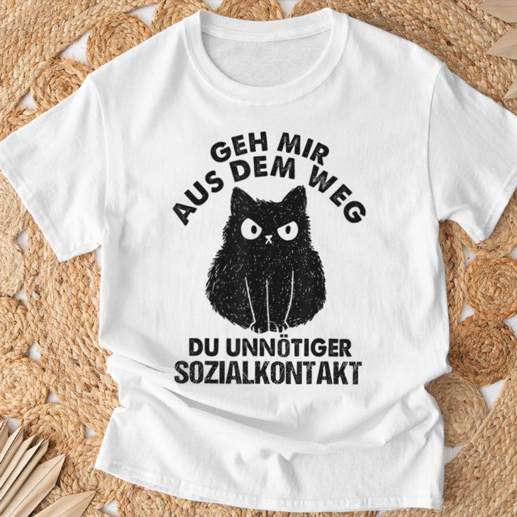 Retro Geh Mir Aus Dem Weg Du Unnötiger Sozialkontakt Geh Mir Aus T-Shirt Geschenke für alte Männer