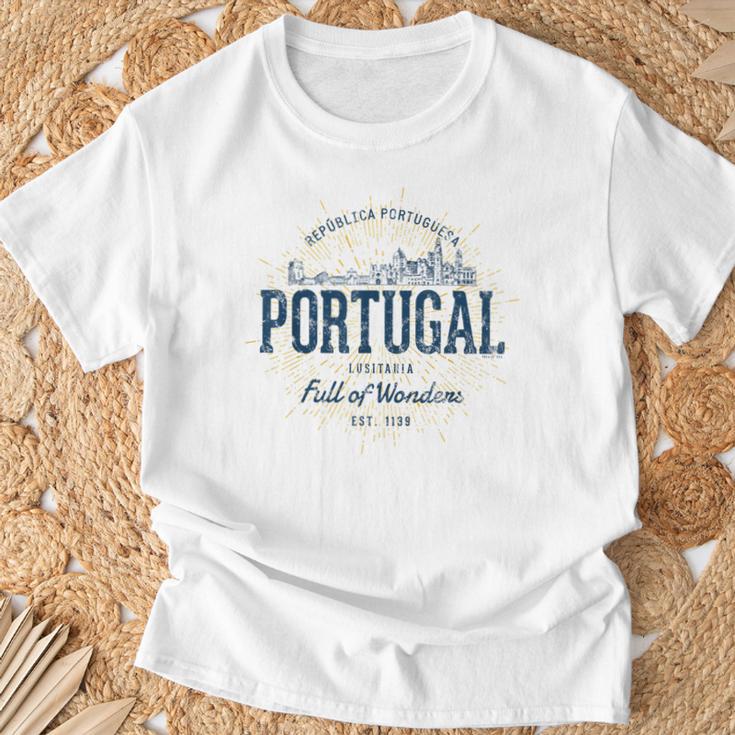 Retro Styleintage Portugal T-Shirt Geschenke für alte Männer