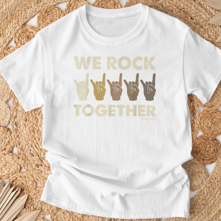 We Rock Together Sign Language T-Shirt | Mazezy