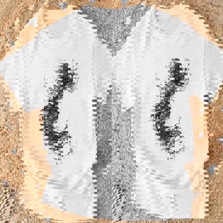 Sirena Dibujo Arte Gráfico Motivo Camiseta unisex Regalos para ancianos