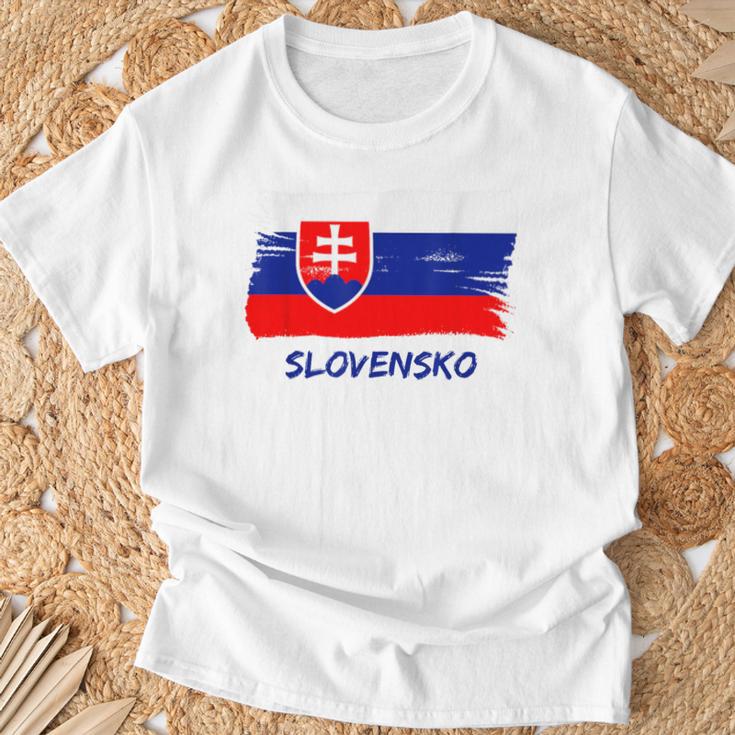 Slovak Flag Slovakia Team Fan Jersey T-Shirt Geschenke für alte Männer