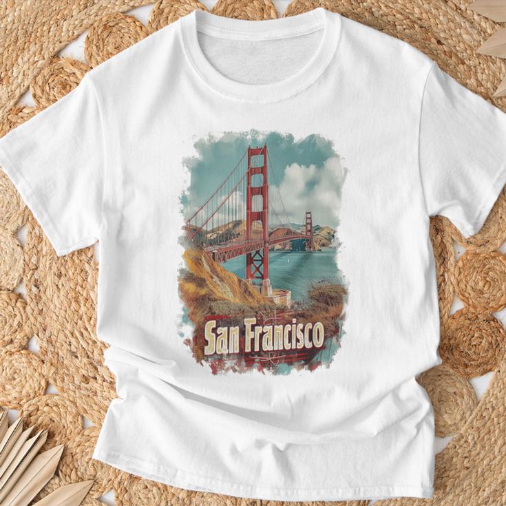 Souvenir Du Golden Gate Bridge De San Francisco En Californie T-Shirt Cadeaux pour les vieillards