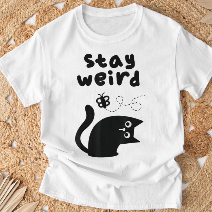 Stay Cat Gray T-Shirt Geschenke für alte Männer