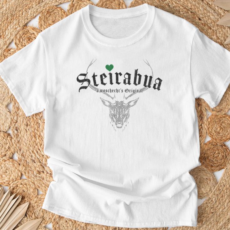 Steirabua A Wozechts Original Steirisch Steiermark T-Shirt Geschenke für alte Männer