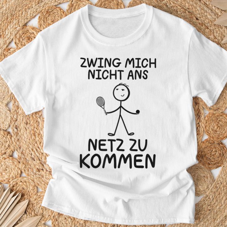 Tennis Zwing Mich Nicht Ans Netz Zu Kommen Sports T-Shirt Geschenke für alte Männer