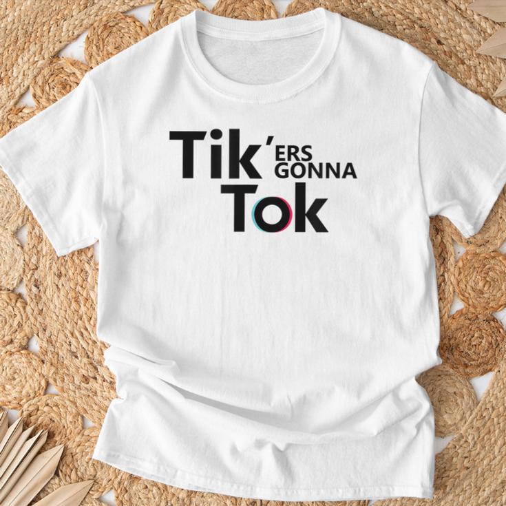 Tik'ers Gonna Tok Gray T-Shirt Geschenke für alte Männer