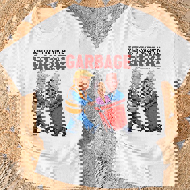 Time To Take Out Garbage Trump Garbage Trash Truck T-Shirt Gifts for Old Men