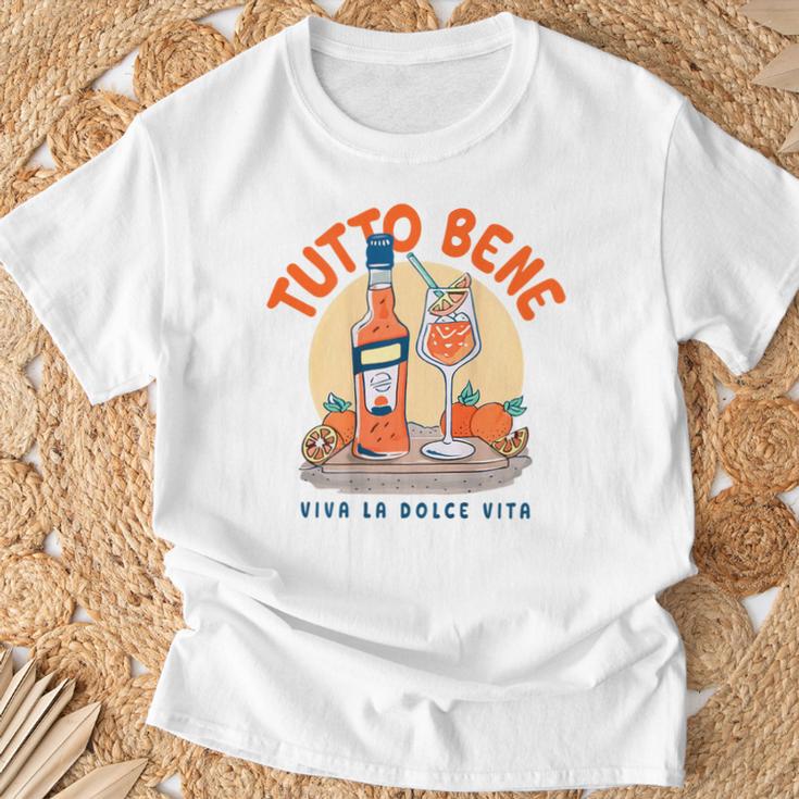 Tutto Bene Xiva La Dolceita Aperoil Spritz Club Back T-Shirt Geschenke für alte Männer