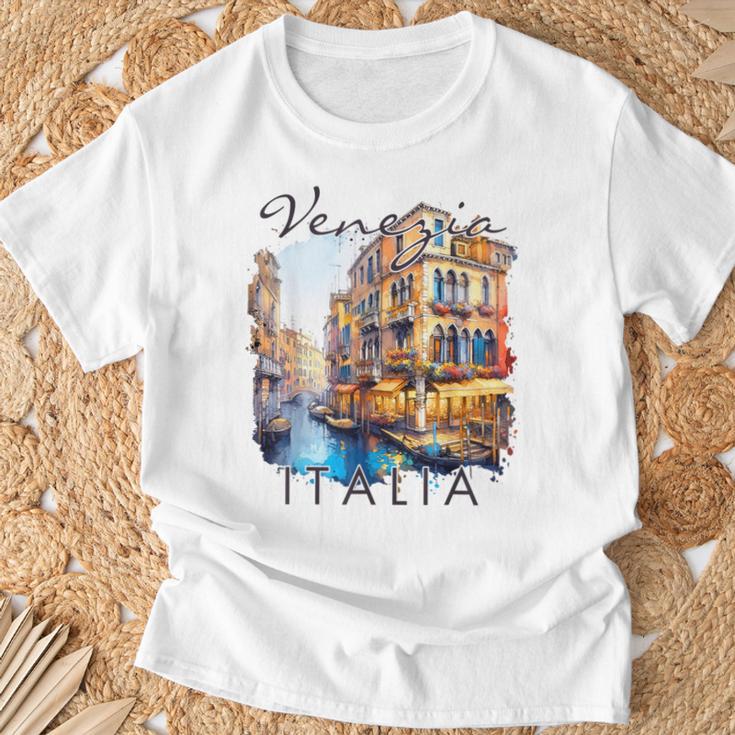 Venezia Italia Travelenice On Travel Meet Me In Italy T-Shirt Geschenke für alte Männer