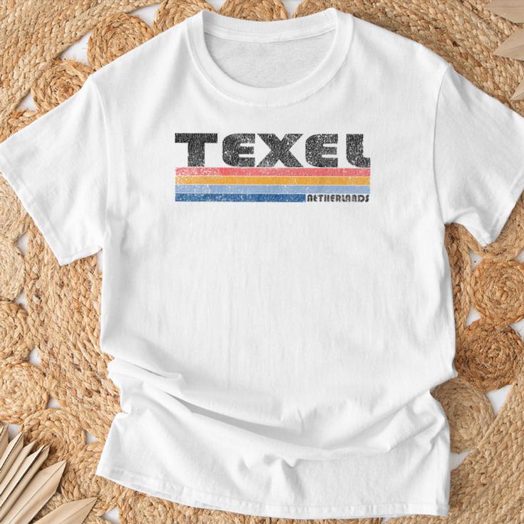 Vintage 1980S Style Texel Netherlands T-Shirt Geschenke für alte Männer