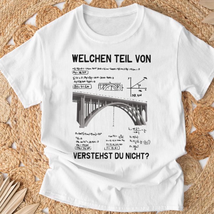 Wasonerstehst Du Nicht Ingenieur Statiker Bauingenieur T-Shirt Geschenke für alte Männer