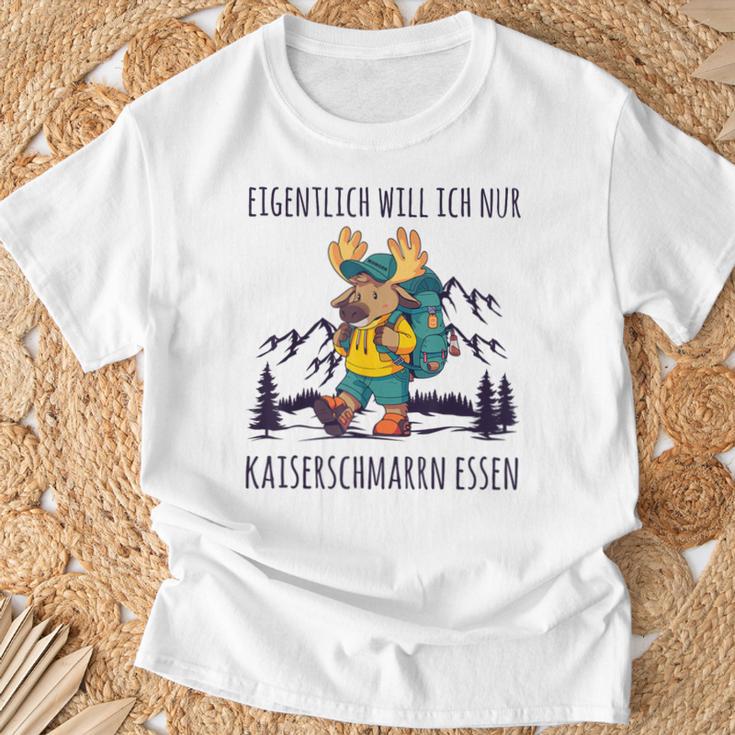 Will Nur Kaiserschmarrn Essen Bergsteiger Wanderer T-Shirt Geschenke für alte Männer