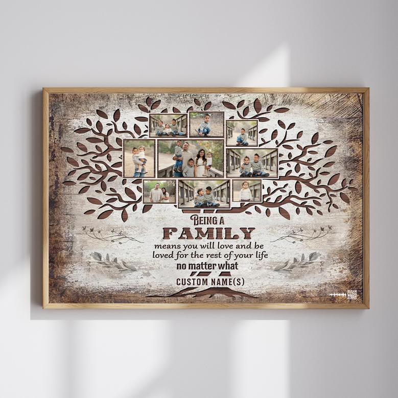 Being A Family Custom Photo Canvas - Thoughful Wall Decor | Familywalldecor UK