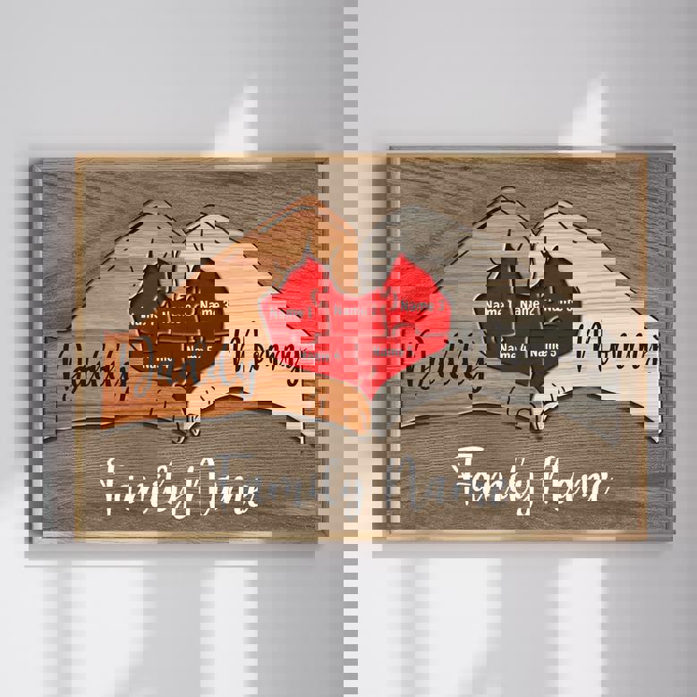 Custom Puzzle Canvas - Love-Filled Wall Art for Mom & Dad