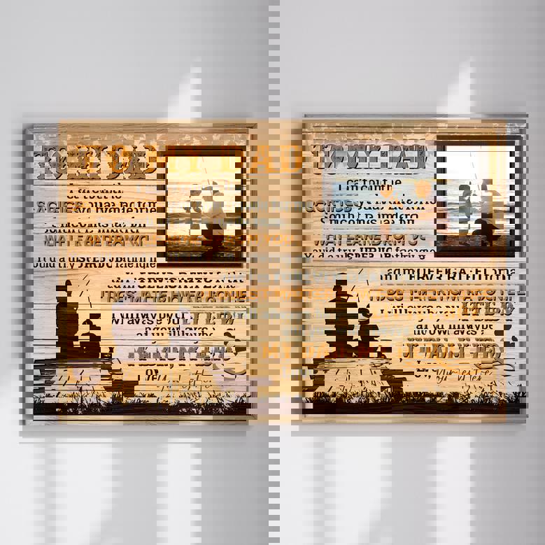 Dad's Legacy - Custom Fishing Canvas Gift from Son (Birthday)