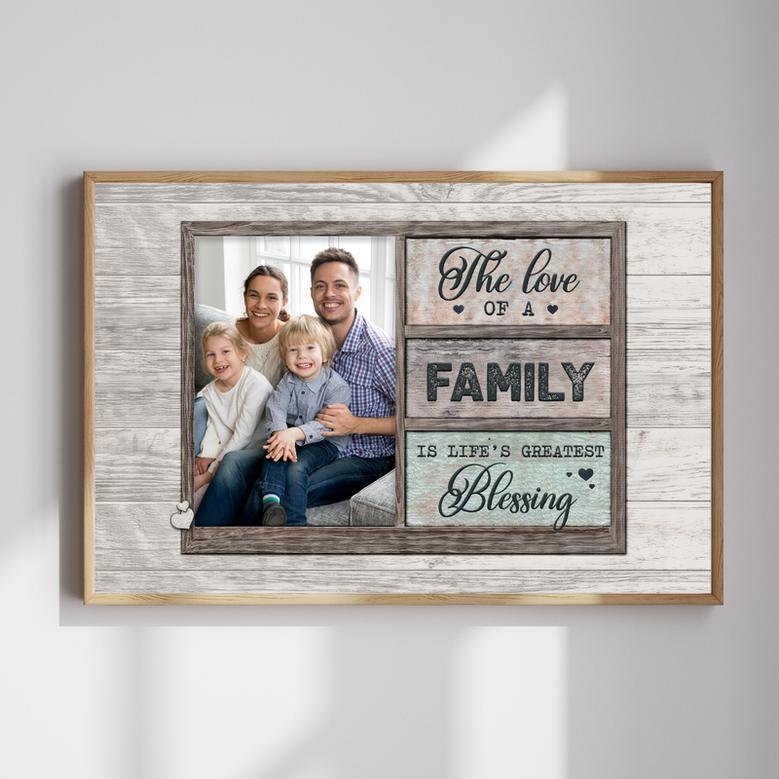 Family Love Canvas Wall Art - Life Is Greatest Blessing Quote Decor | Familywalldecor CA