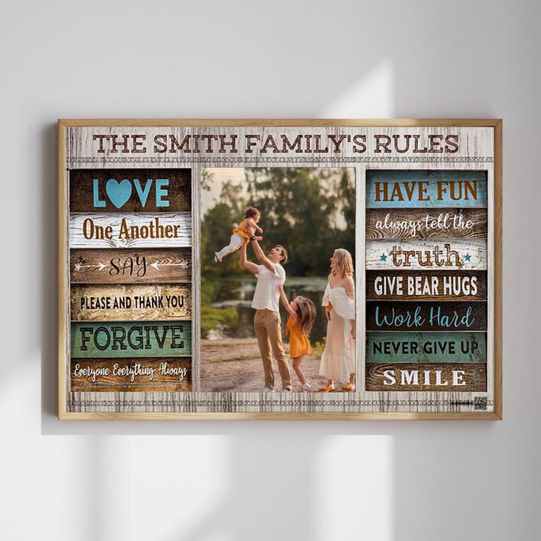 Family Rule Custom Canvas Wall Home Decor | Familywalldecor DE