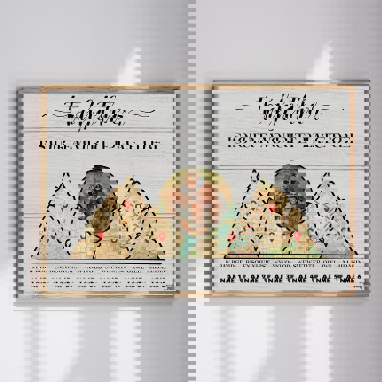 Our Favorite Place - Custom Family Address Map Canvas Art